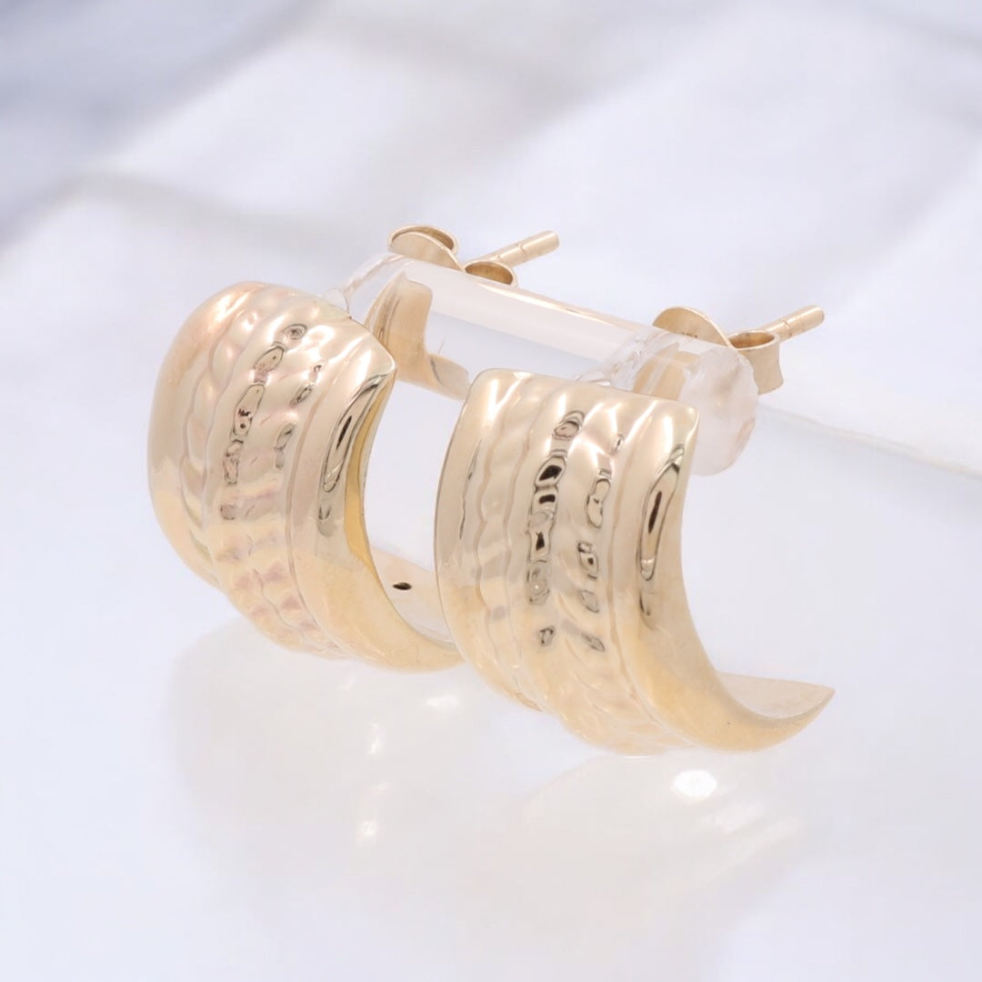 14K Yellow Gold Women’s Hoop Earrings / Weight: 3.2 GR / COES4FS-17