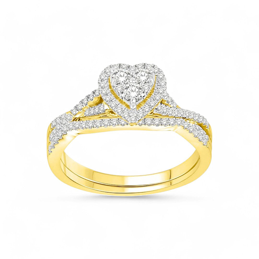 10K Yellow Gold Women's Diamond Bridal Set / Stone: 0.50CT / Size: 6.5 / 88757Y