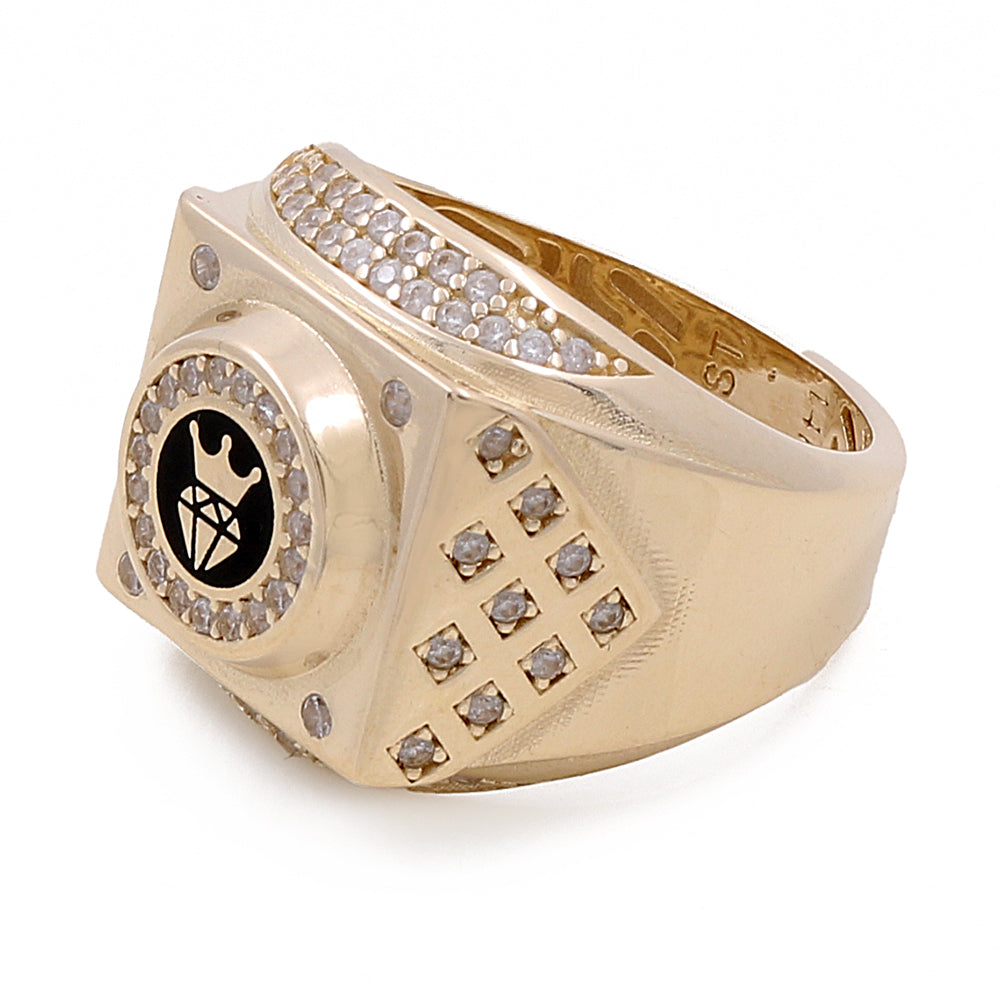14K Yellow Gold Monaco Ring / CZ / Size 10 / Weight: 7.9 GR / COMR4MON-2