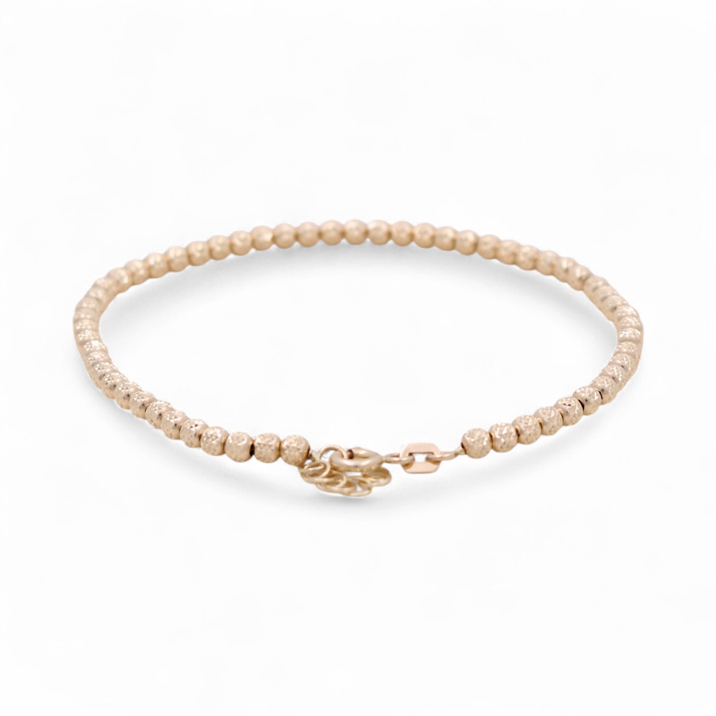 14K Yellow Gold Bracelet with Diamond Cut Balls / Size: 7” / Weight: 3.7 GR / DQWB4BLL