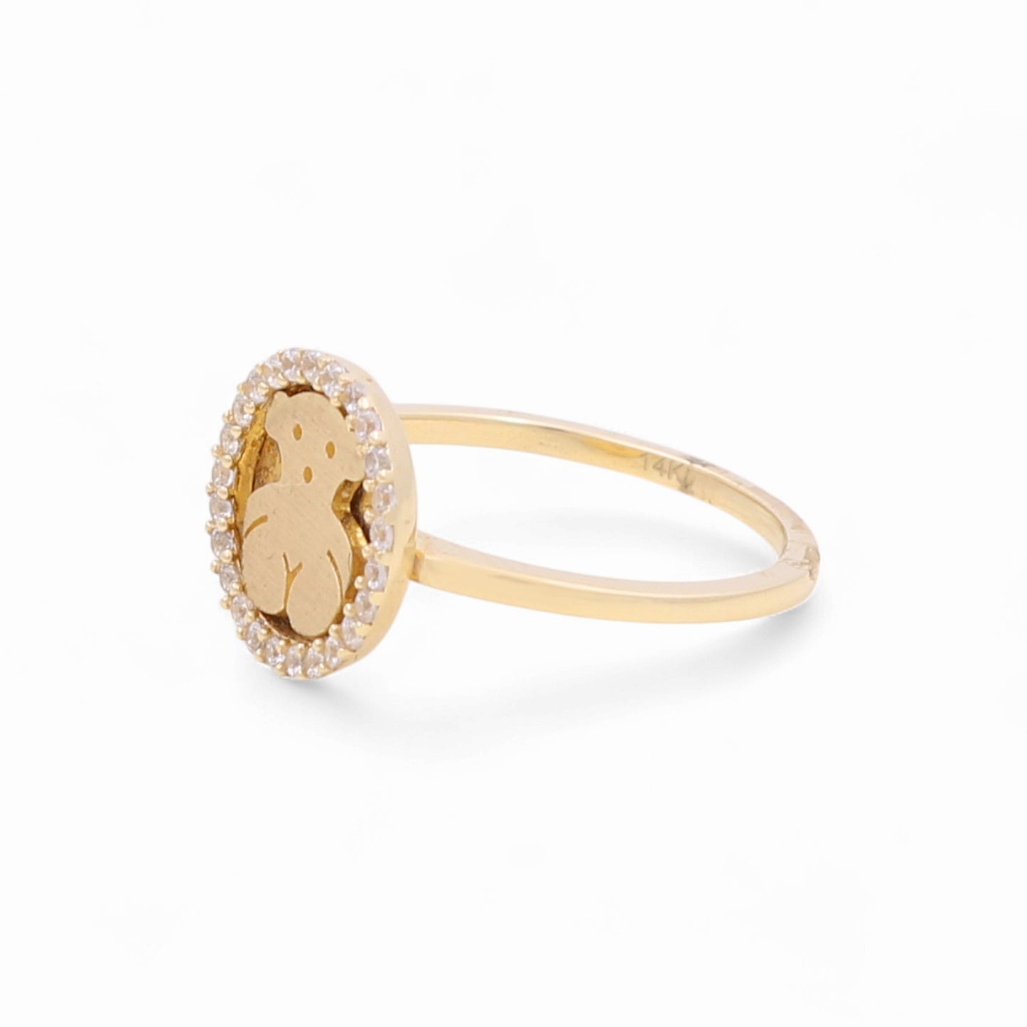 14k Bear Women's Ring with Cz / Weight: 2.6 GR / COWR4BR