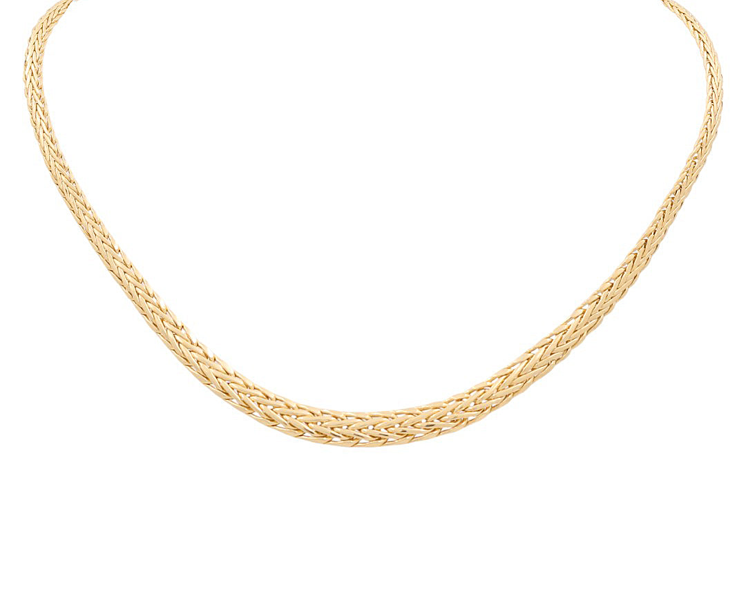 10K Yellow Gold Women's Fancy Link Necklace / Size: 18" / Weight: 8.8 GR / P10S-48
