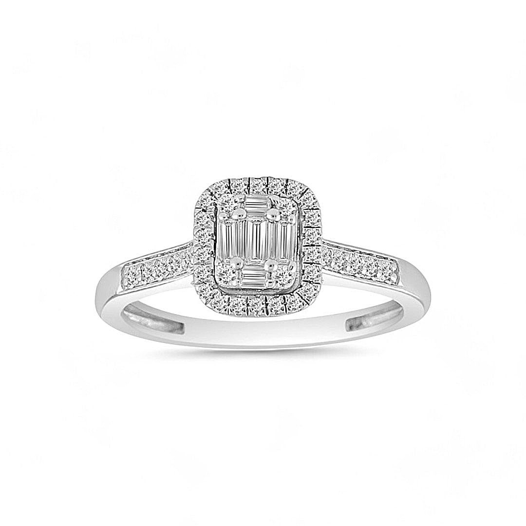 10K White Gold Diamond Women's Engagement Ring / Stone: 0.33CT / Size: 7 / 340019W