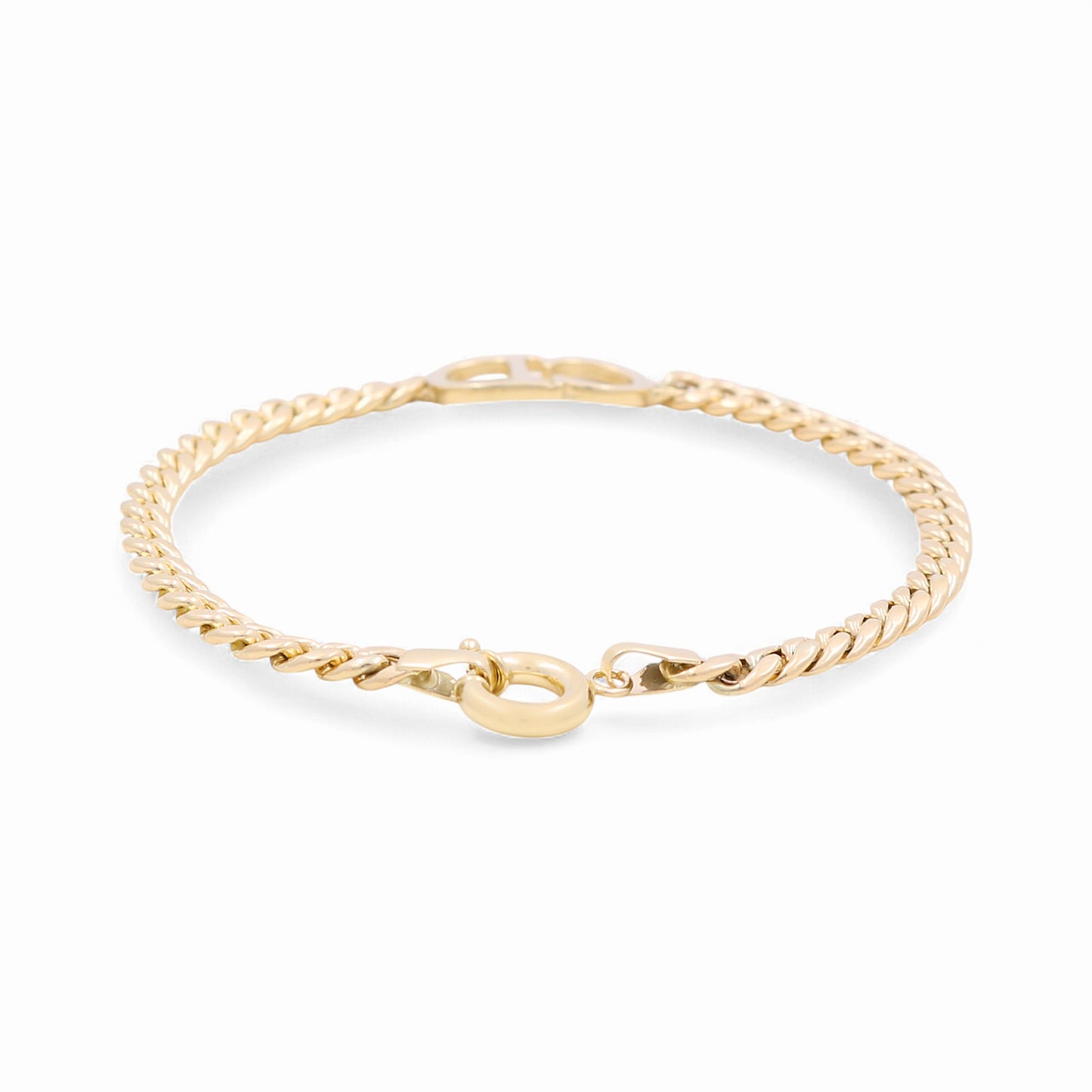 10K Yellow Gold Cuban Link Woman's Bracelet CD / Size: 7.0" / Weight: 5.2 GR / DOWB0CLCD