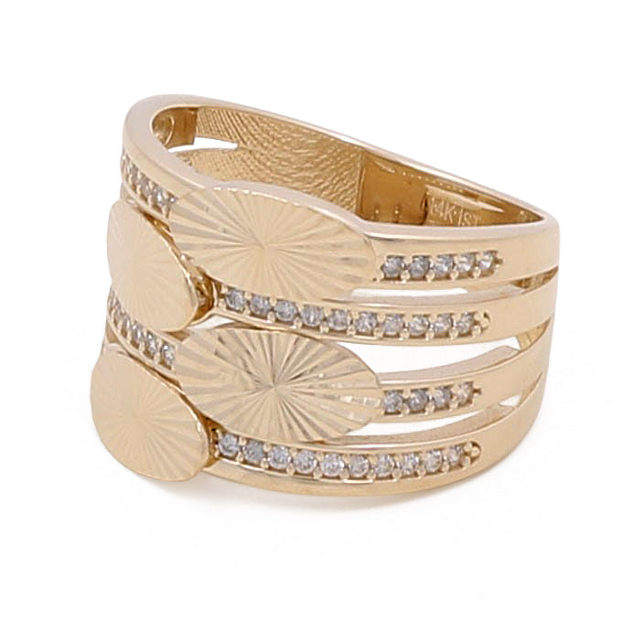 Anillo de moda para mujer en oro amarillo de 14 quilates / CZ / Peso: 5,7 GR / COWR4FS-99
