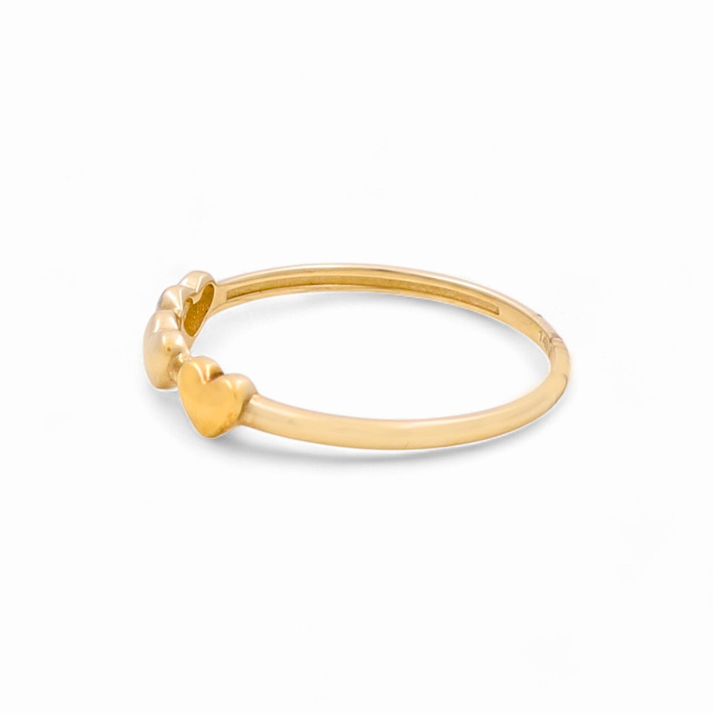 14k Three Tone Heart Women's Ring / Weight 1.0 GR / COWR3THR