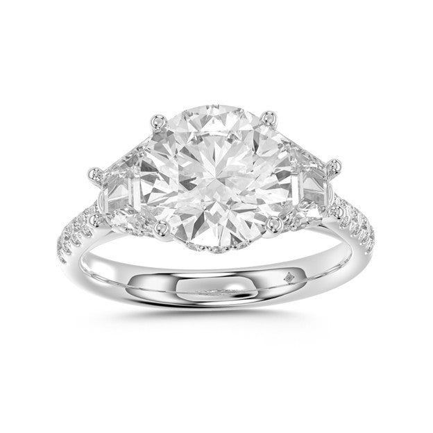14K White Gold Lab Diamond Woman's Engagement Ring / Size: 7 / Stone: 3.00 Ct / 106342W