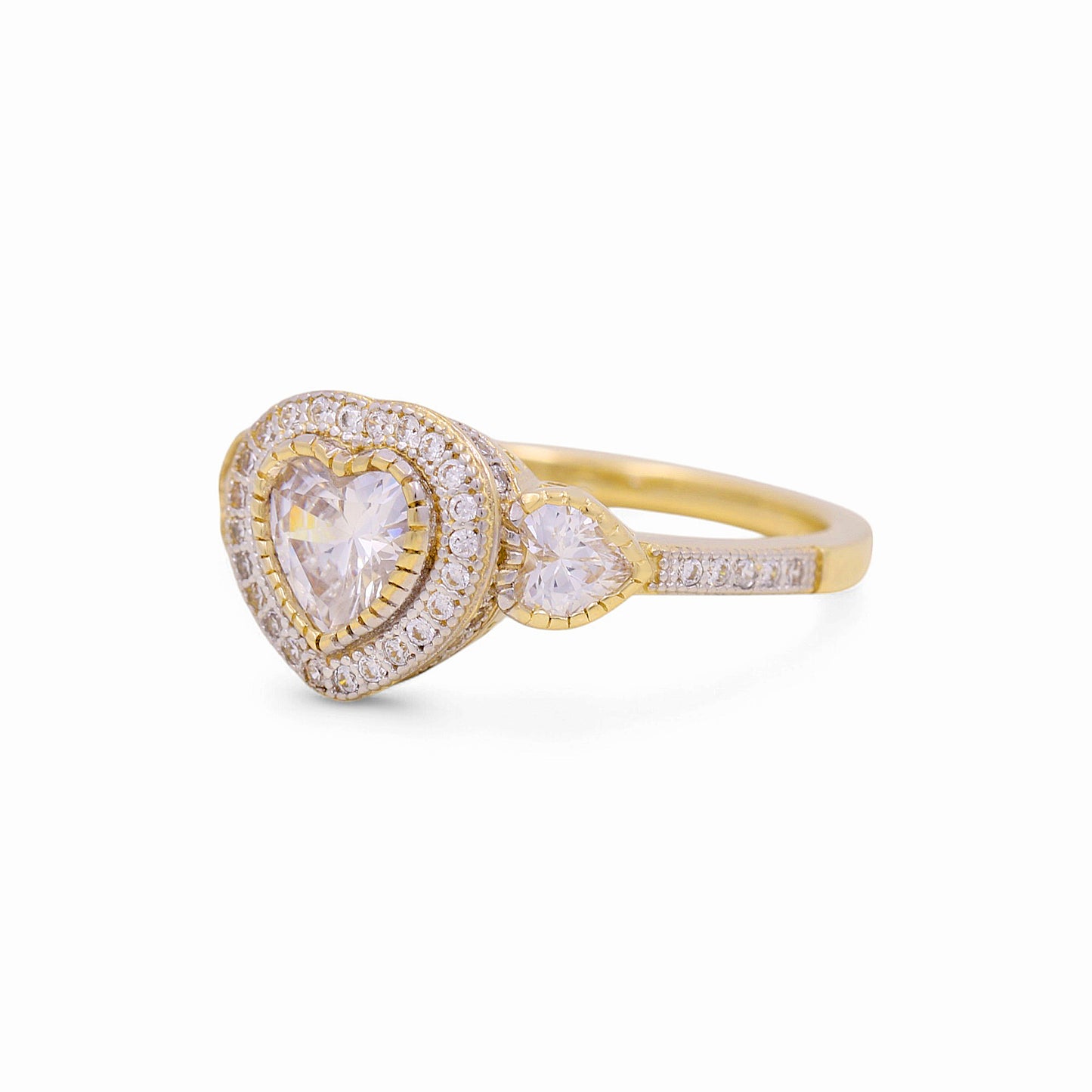 14K Yellow and White Gold Women's Engagement Ring / Stone: Cz / Size: 7 / Weight: 5 GR / KEEWRTT4ER