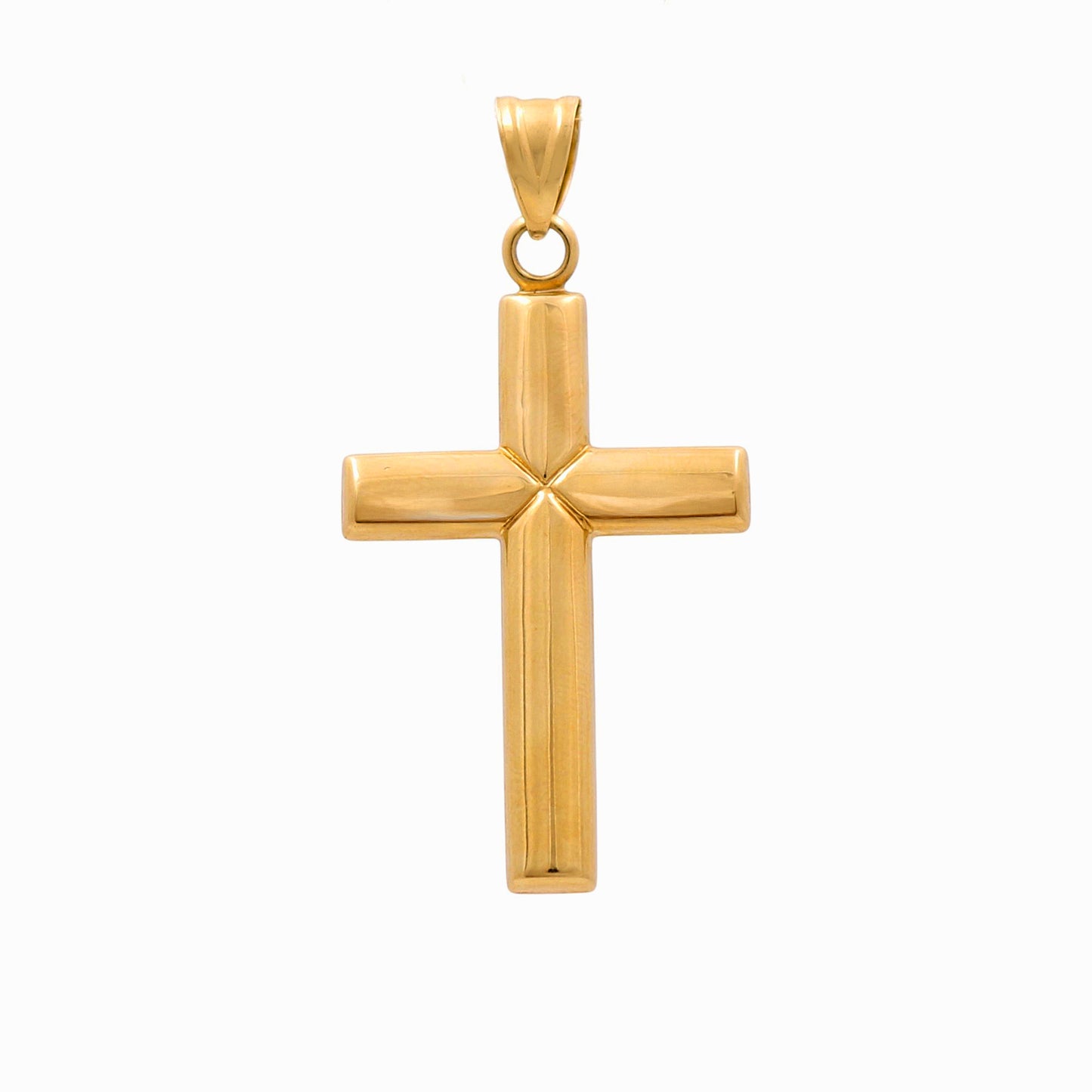 10K Yellow Gold Plain Cross Pendant / Weight: 2 GR / DQPD0CS-3