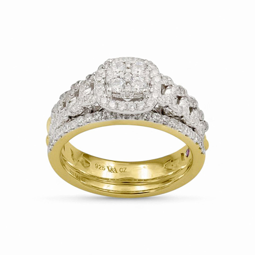 10K Yellow Gold Women's Diamond Bridal Set / Stone: 0.75CT / Size: 6.5 / 296735Y