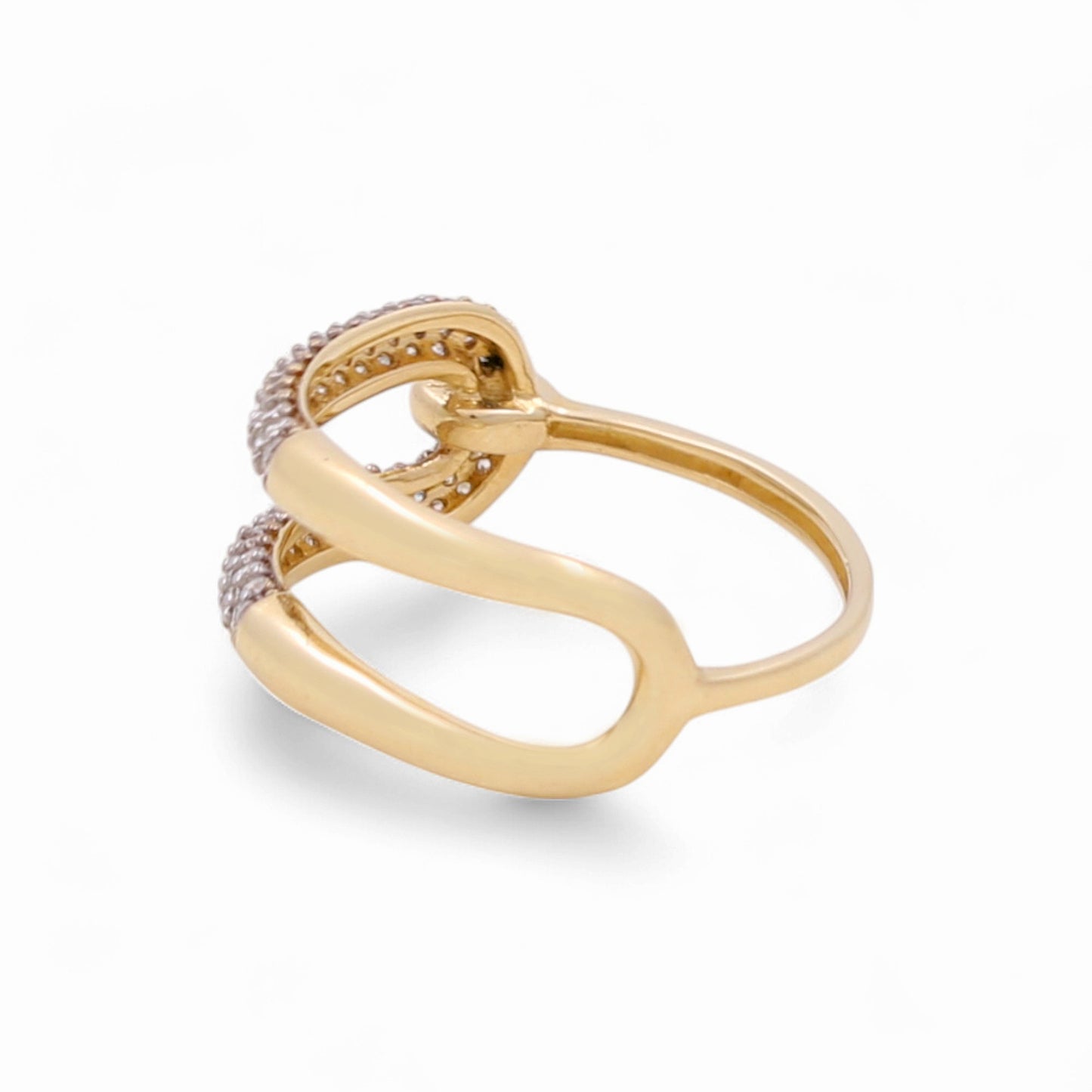 14K Yellow Gold Fashion Woman’s Ring / Stone: CZ / Size: 7 / Weight: 2.1 GR / KEEWR4FS-7