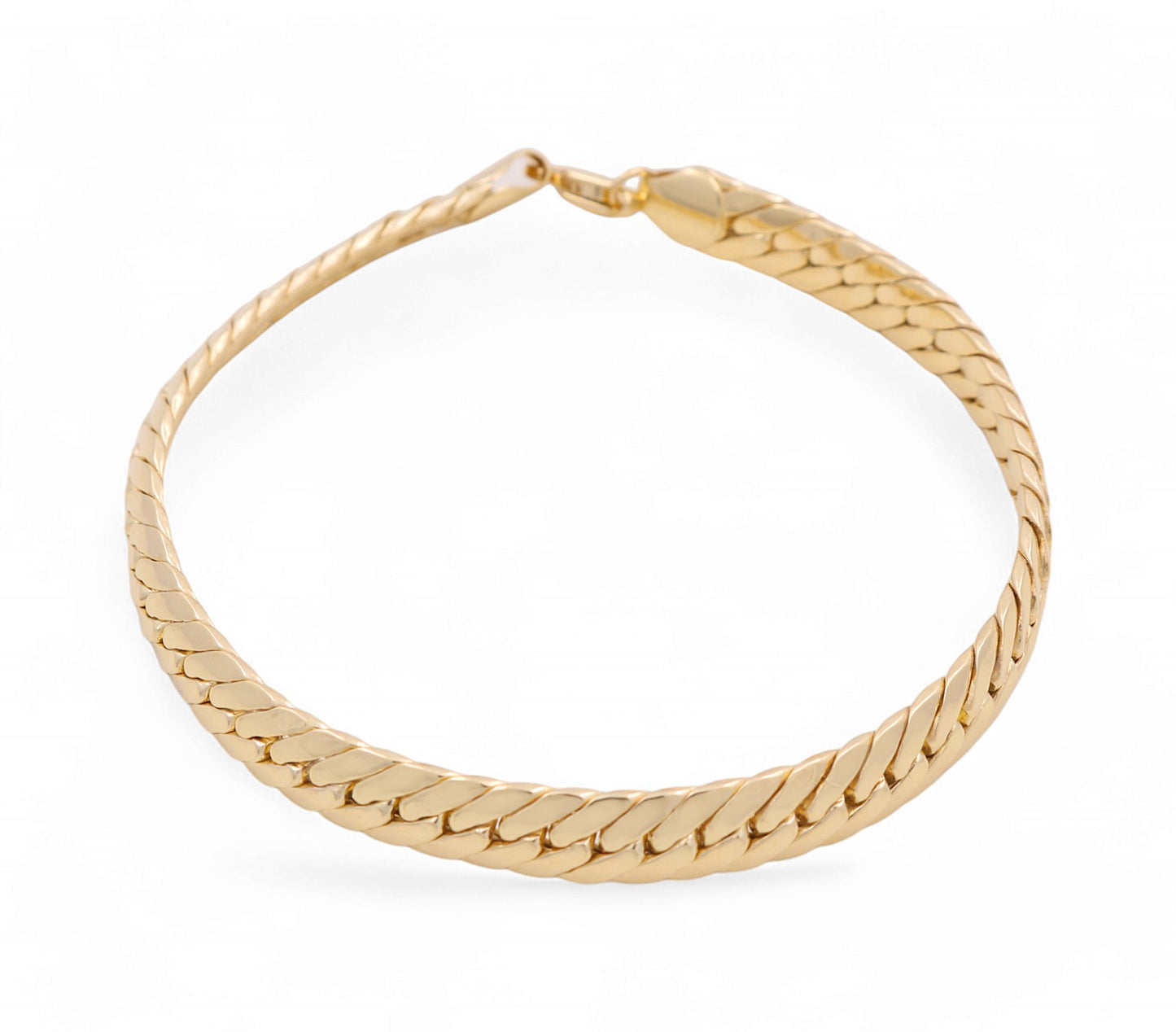 10K Yellow Gold Women's Fashion Cuban Link Bracelet / Size: 6mm 7.5" / Weight: 6.7 GR / P10S-46