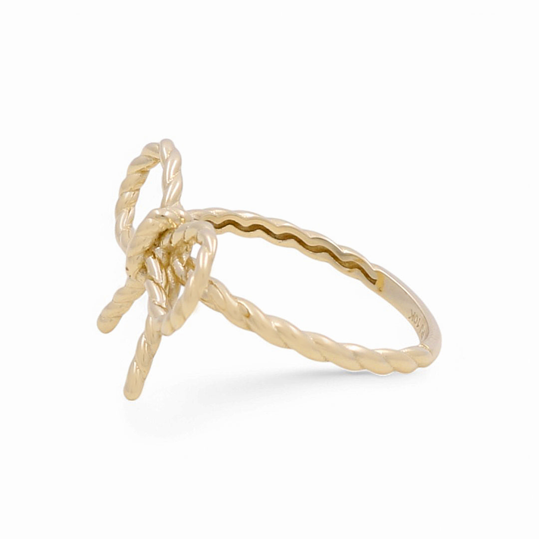 14K Yellow Gold Twist Ribbon Women's Ring / Size: 7.5 / Weight: 2.3 GR / DPWR4RB