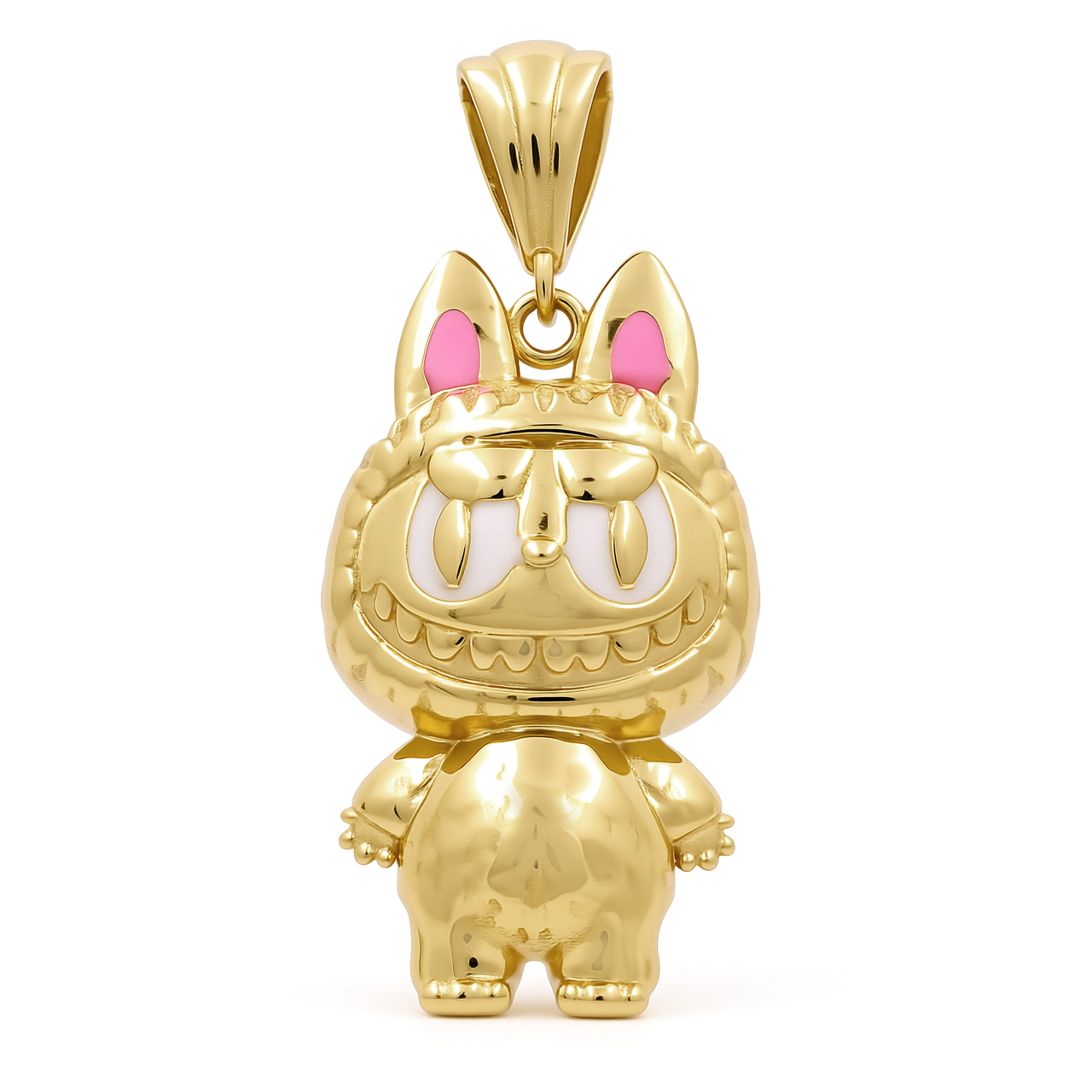 10K Yellow Gold Labubu Pendant / Weight: 2.4 GR / DQPD0LBB-1