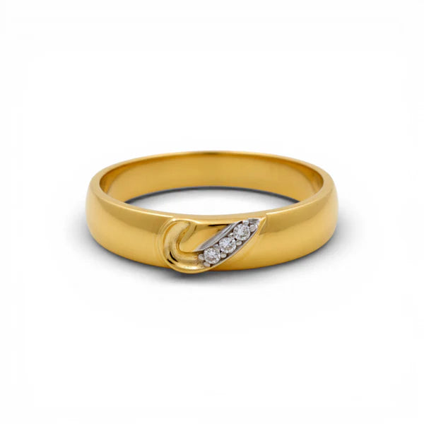 14K Yellow Gold Men’s Wedding Band / Stone: Cz / Size: 10.5 / Weight: 2.4 GR/ IEEMWB4BSHR
