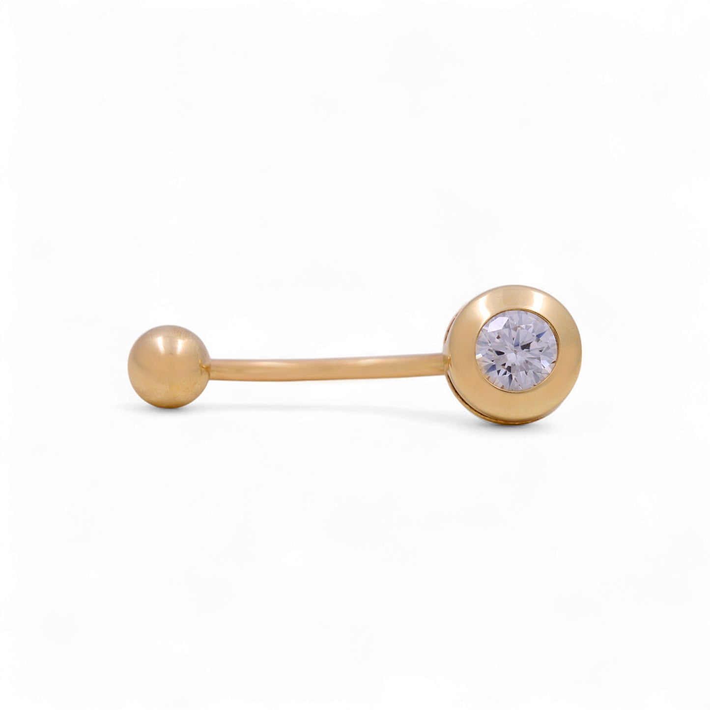 14K Yellow Gold Piercing with Cz / 6-147501KS