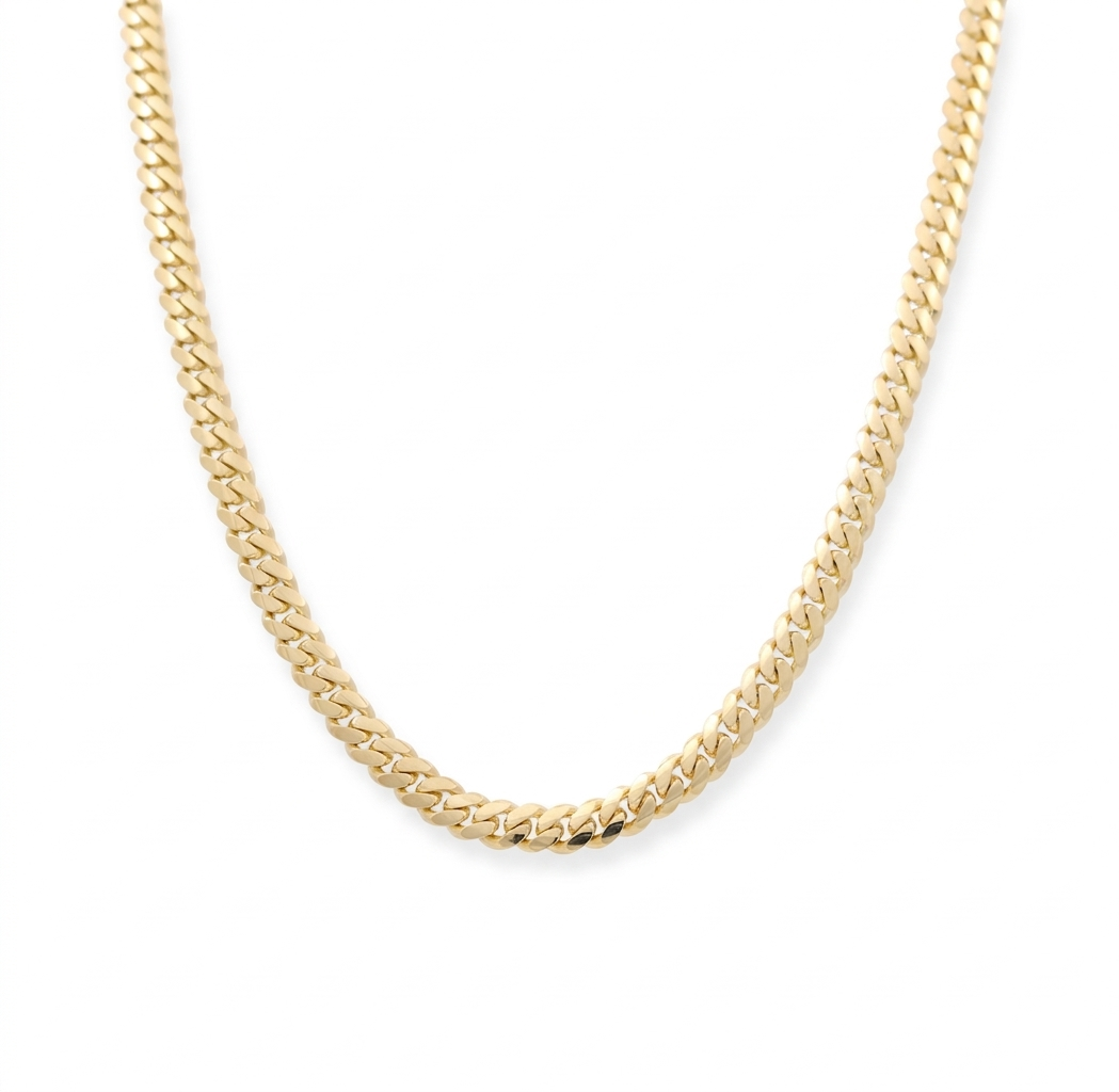 10K Yellow Gold Solid Cuban Link Chain / Size: 7mm 24" / Weight: 74.4GR / SCCACH0CL7-24