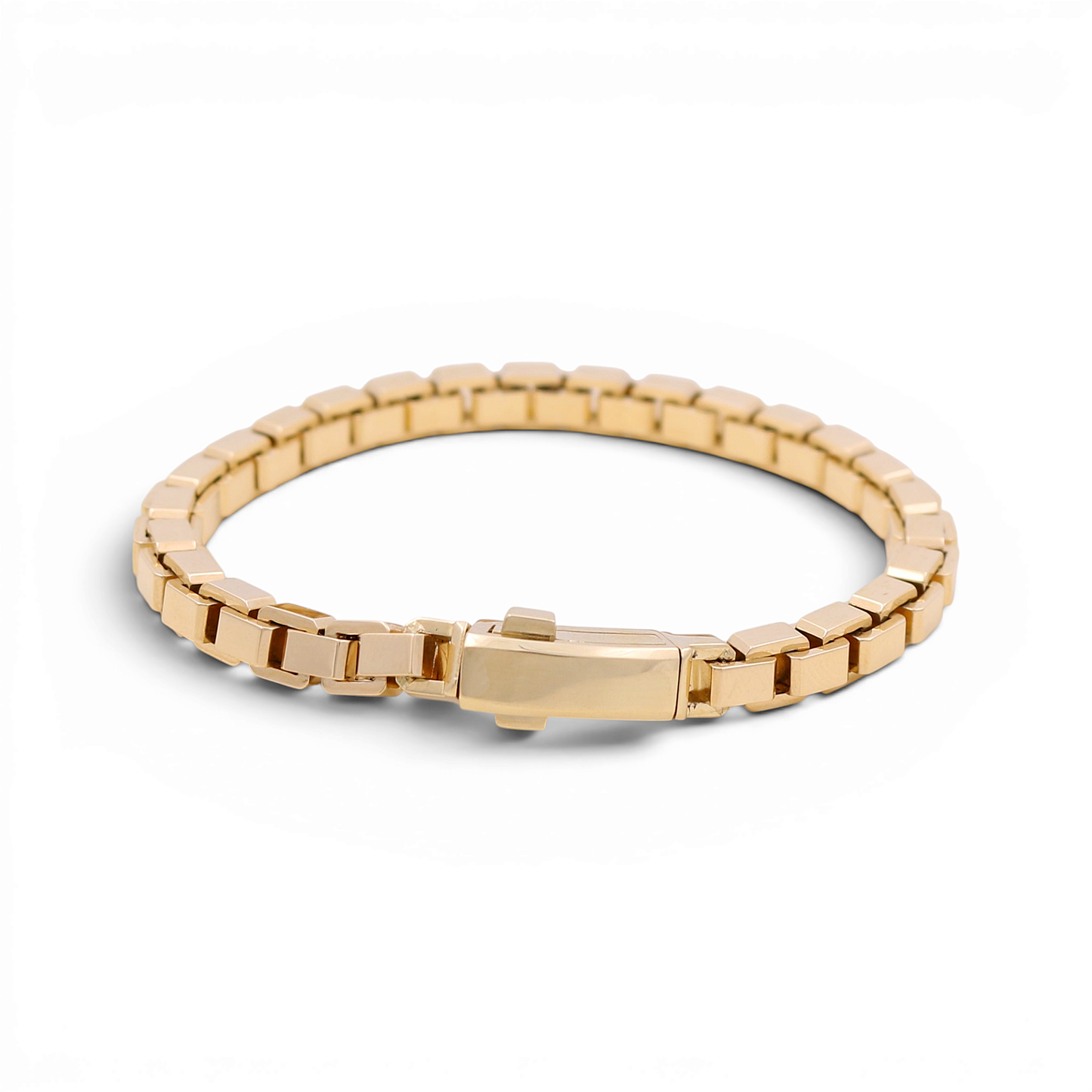 14K Yellow Gold Box Men's Bracelet / Size: 6mm 8" / Weight: 21.5 GR / 711-00002