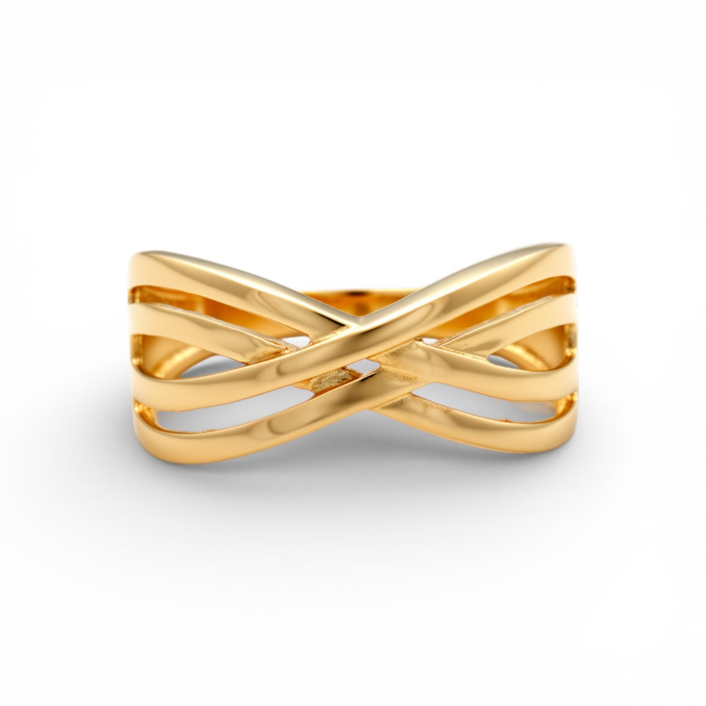 10K Yellow Gold Fashion Women's Ring / Size: 7 / Weight: 2.1GR