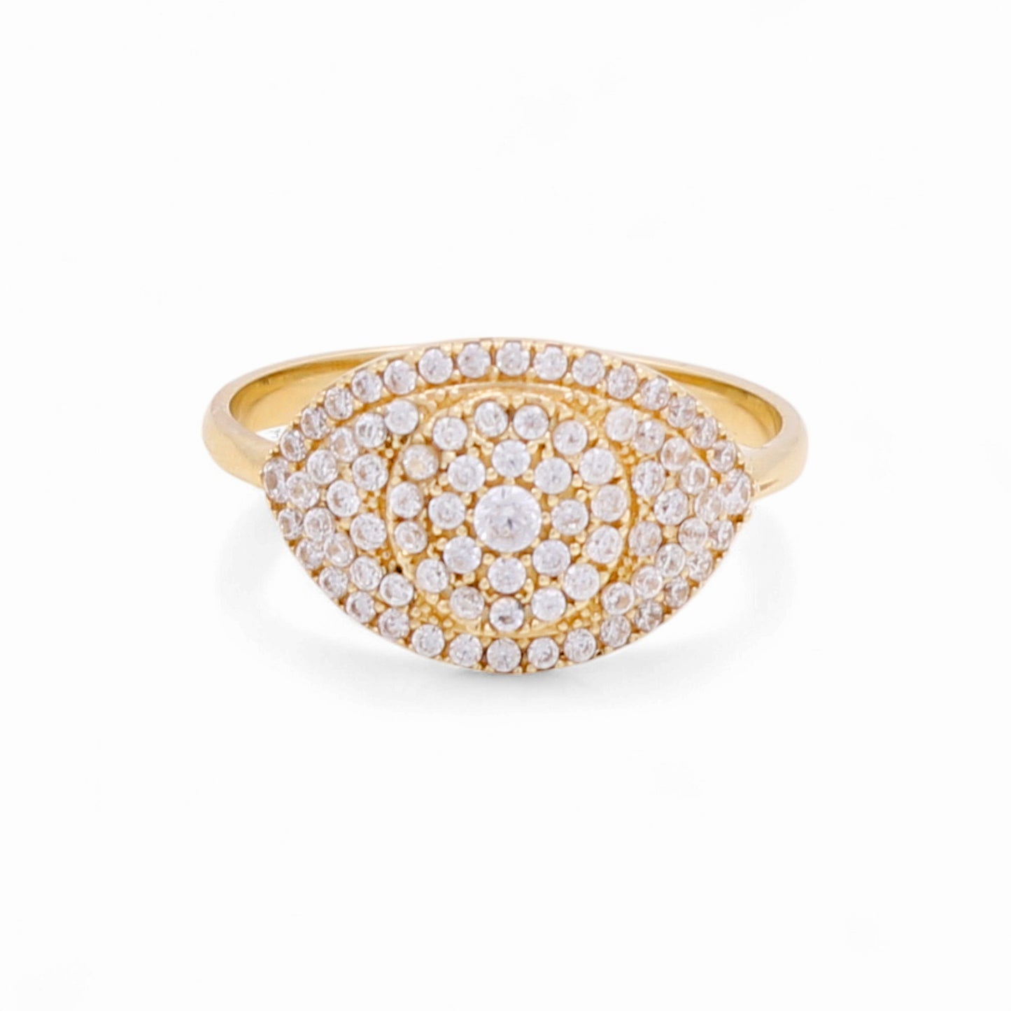 14k Eye Women's Ring with Cz / Size: 6.5 / Weight 3.2 GR / BOWR4EY