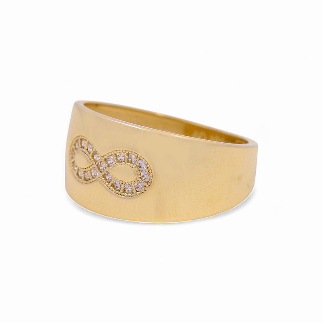 10K Yellow Gold Infiniti Women's Ring with Cz / Size: 7 / Weight: 2.4 GR / YYZ-5286