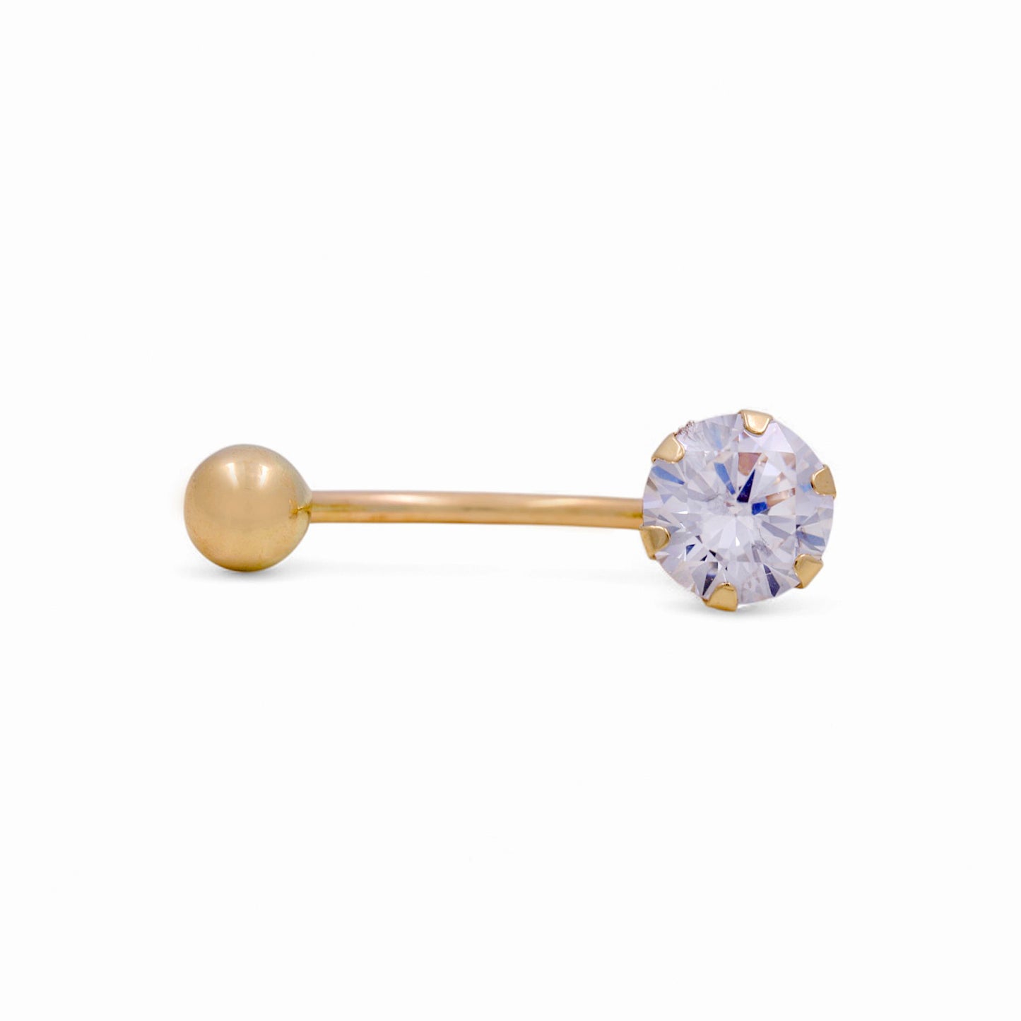 14K Yellow Gold Piercing with Cz / 6-146901KS