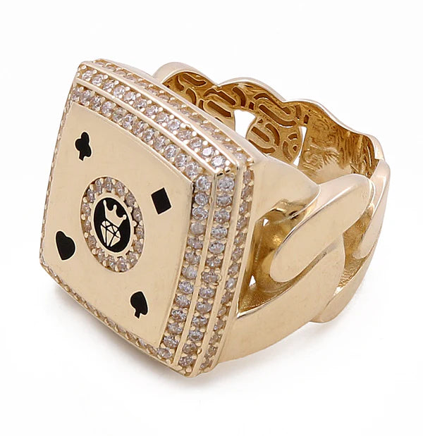 14k MONACO Men's Ring with Cz / Size: 9 / Weight: 9.4 GR / COMR4MON