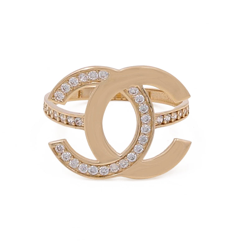Anillo de moda para mujer en oro amarillo de 14 quilates / CZ / Tamaño: 7,5 / Peso: 2,5 GR / COWR4CC-3