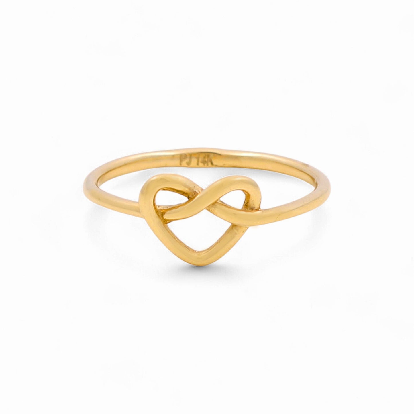 14K Yellow Women's Heart Ring / CZ / Size: 6.5 / Weight: 1.8 GR / COWR4HR-30