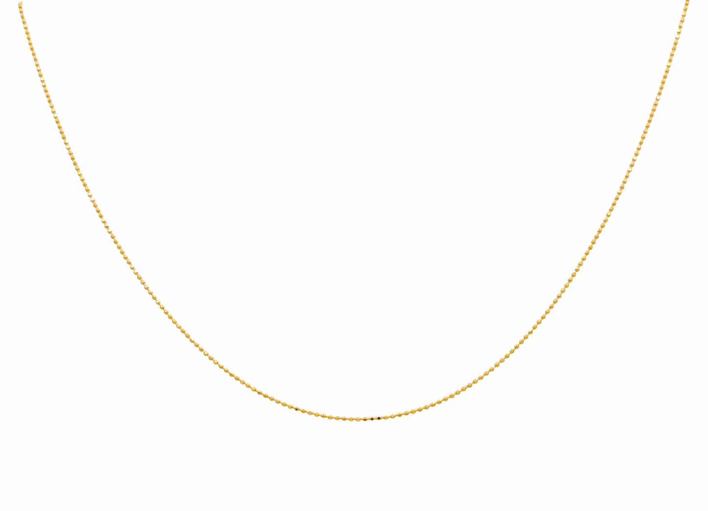 14K Yellow and White Gold Ball Link Chain / Size: 1mm 18" / Weight: 2.3 GR / LCCCHTT4FL1-16