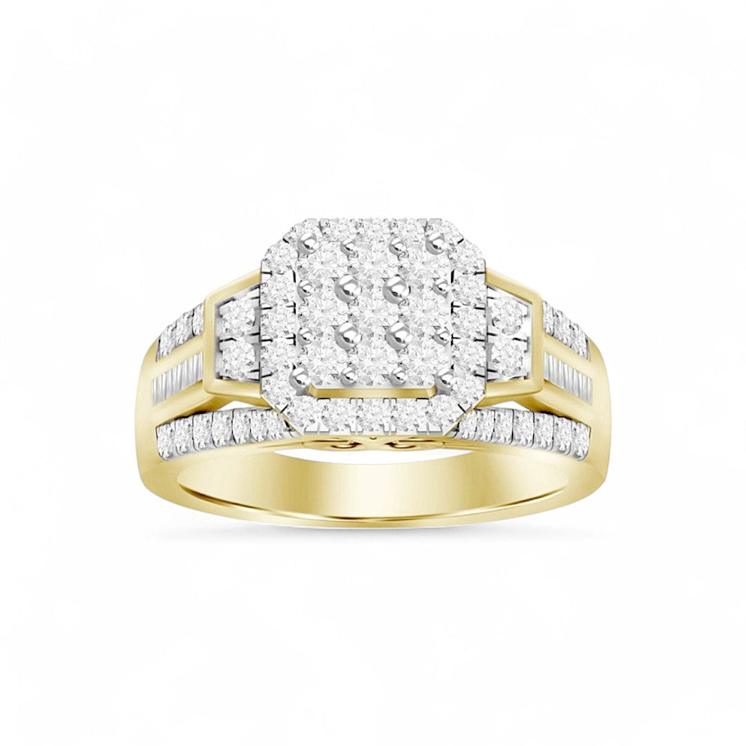 14K Yellow Gold Diamond Women's Engagement Ring / Stone: 1.00CT / Size: 6.5 / 340031Y