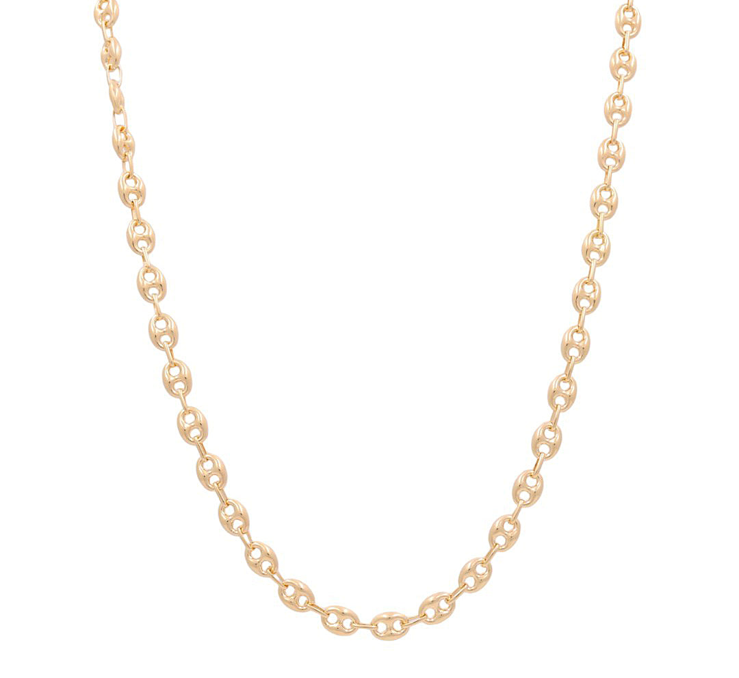14K Yellow Gold Semisolid Fashion GG Chain / Size: 4mm 20" / Weight: 9.3 GR / CSCH4GG4-20