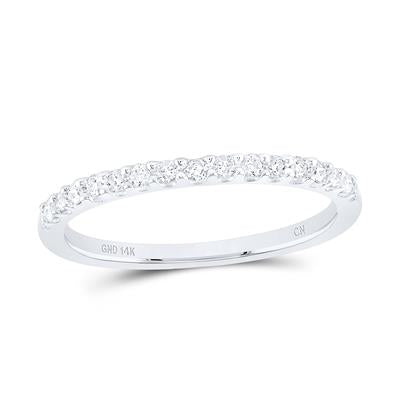 14K White Gold Diamond Ladies Band / Size: 7 / 39326