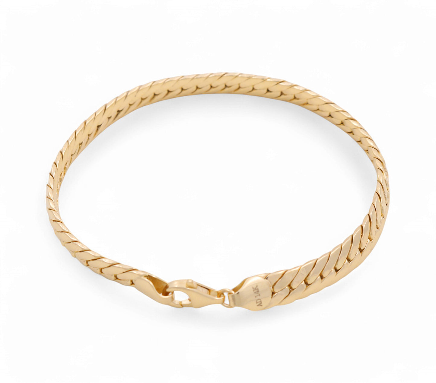 10K Yellow Gold Women's Fashion Cuban Link Bracelet / Size: 7mm 7.5" / Weight: 8 GR / P10S-44