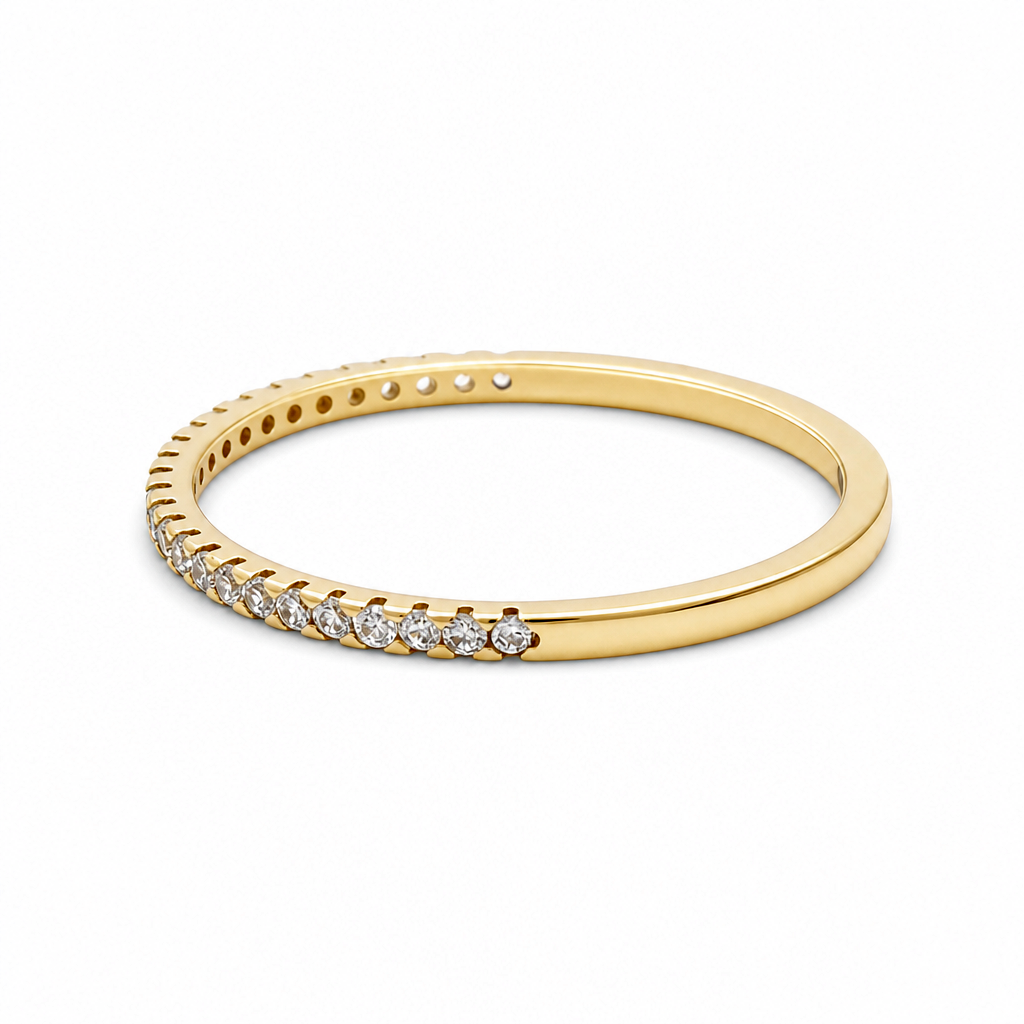 10K Yellow Gold Fashion Women’s Ring / Stone: Cz / Size: 8 / Weight: 1 GR