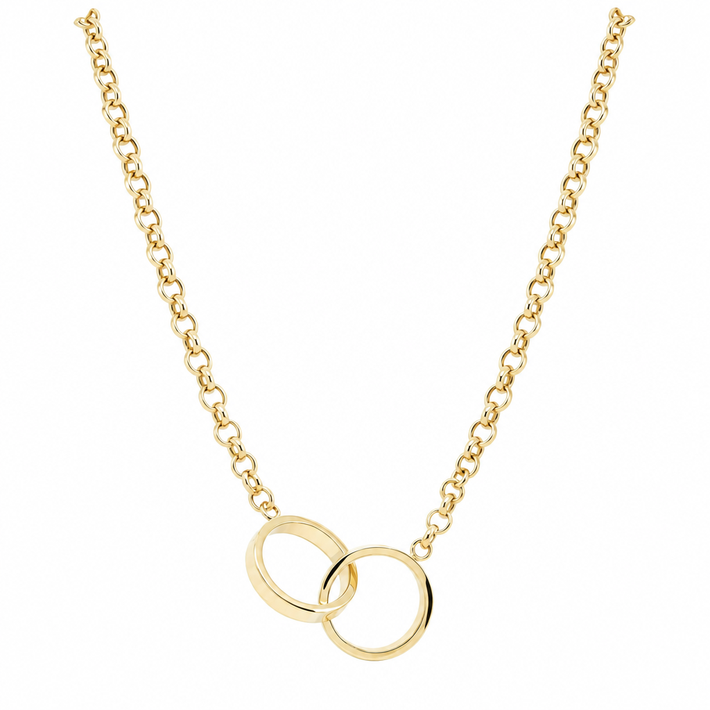 Collar CT de oro amarillo 14K con eslabón de rolo / Medida: 19'' / Peso: 7.5 GR / DONK4CT-1