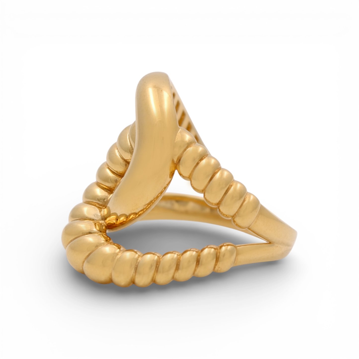 14K Yellow Gold Fashion Women's Ring / Size: 8 / Weight: 4.1 GR / Y25-295