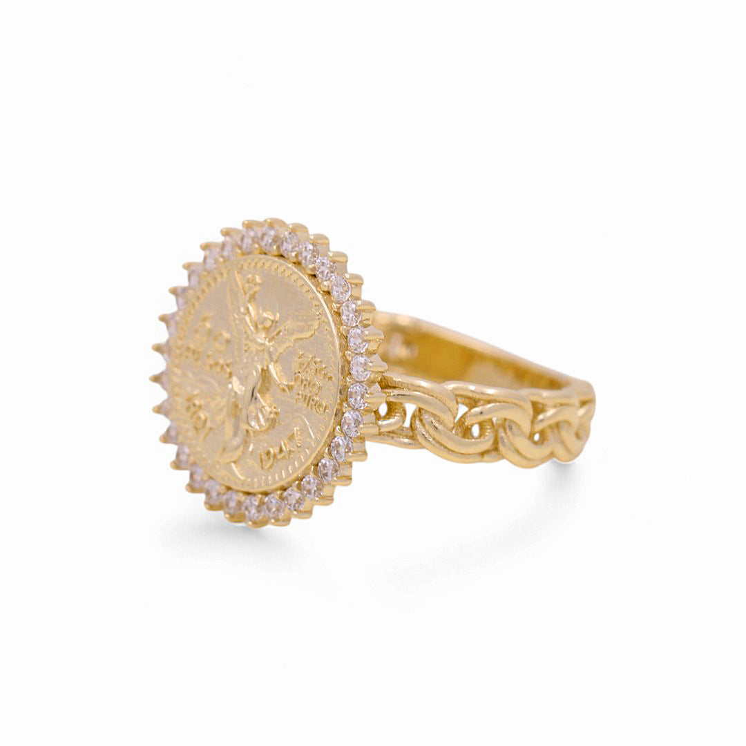 10K Yellow Gold Centenary Women's Ring with Cz / Size: 7 / Weight: 3.2 GR / Y24-1185