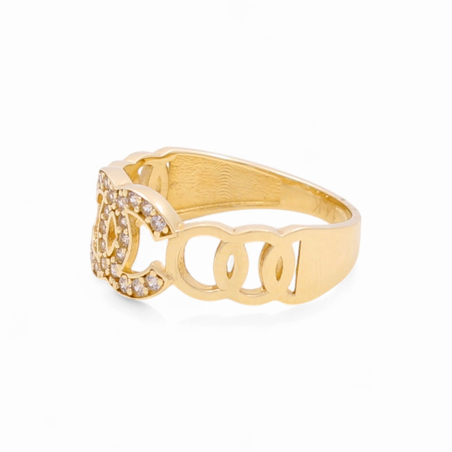 14k Fashion CC Women's Ring with Cz / Size: 7 / Weight 2.8 GR / COWR4CC