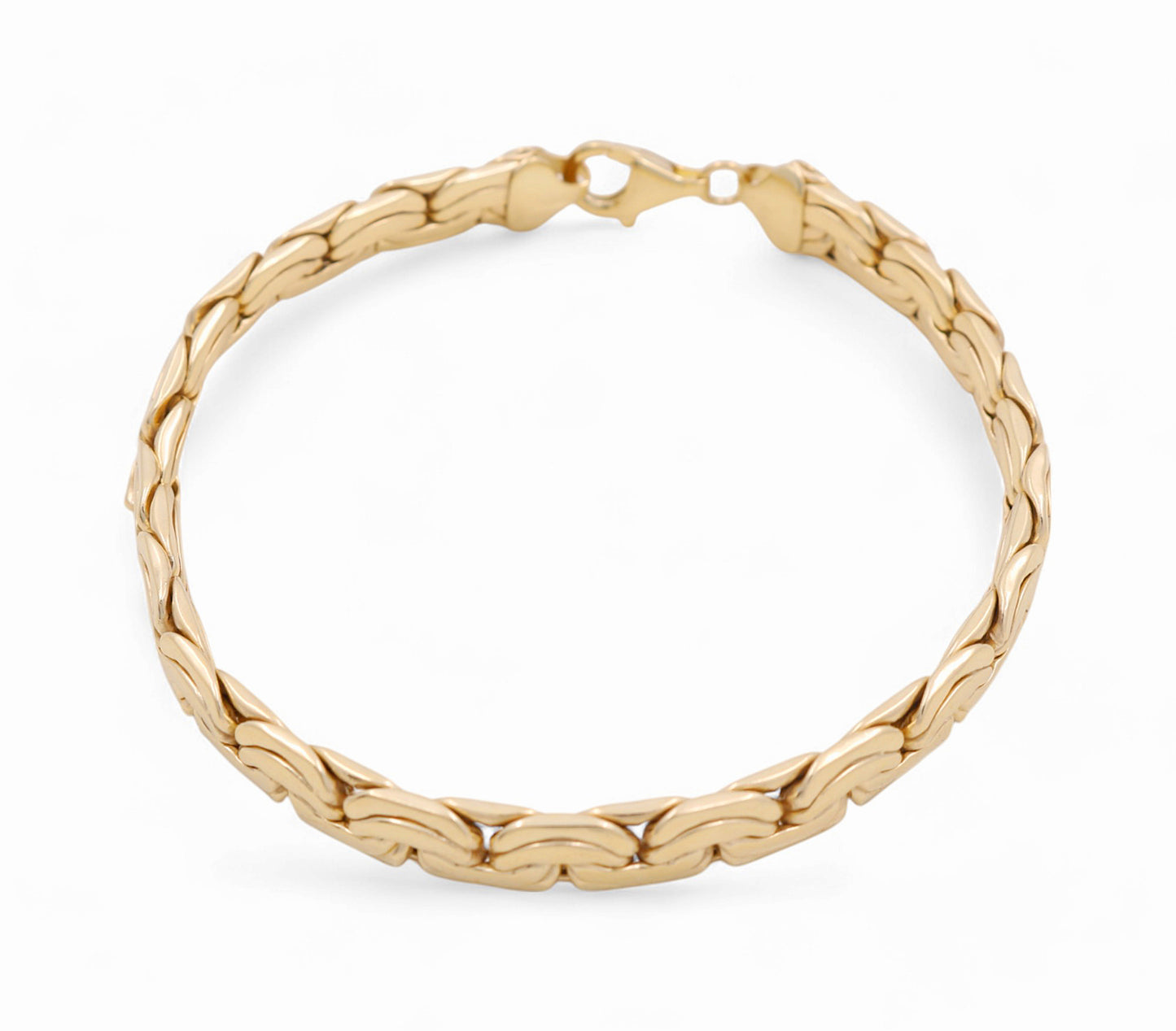 10K Yellow Gold Women's Fancy Link Bracelet / Size: 7.5" / Weight: 9 GR / P10S-52