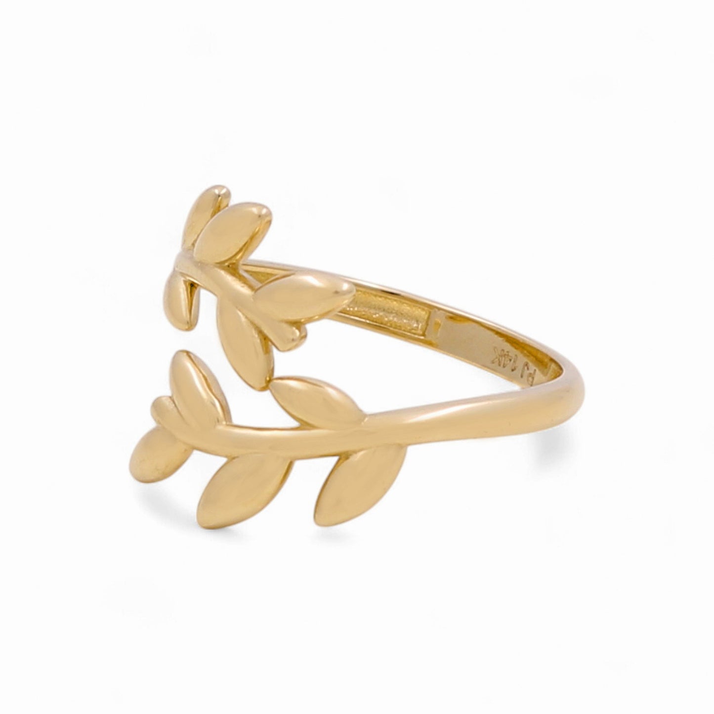 14K Yellow Gold Leaves Women's Ring / Size: 7.5 / Weight: 2.3 GR / CPWR4LV-1