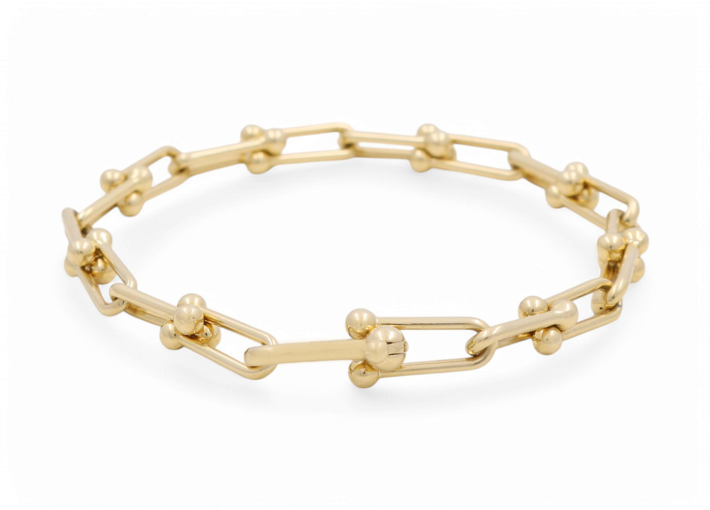 14K Yellow Gold Fashion TT Women's Bracelet / Size: 7" / Weight: 6 GR / DPWB4TT