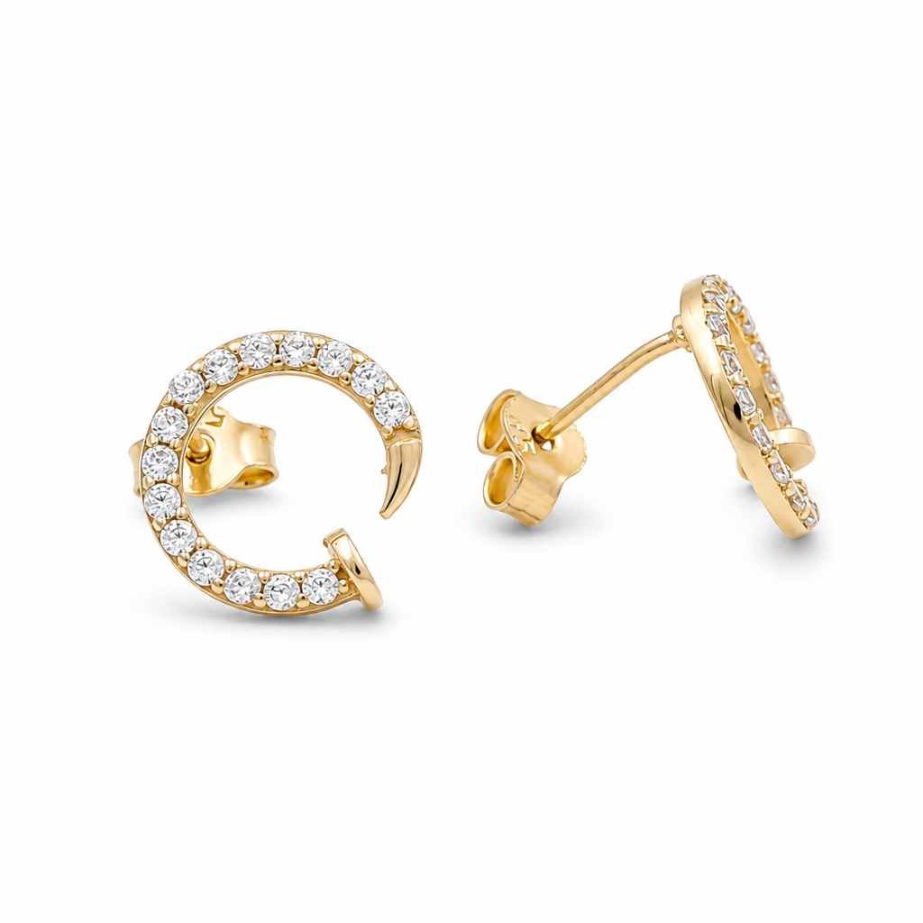 14K Yellow Gold Fashion Nail Stud Earring / Weight: 1.4 GR / CCFSE4NL