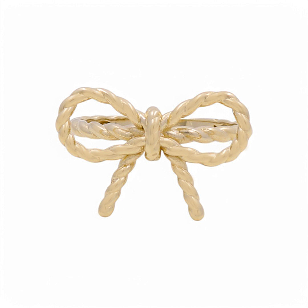 14K Yellow Gold Twist Ribbon Women's Ring / Size: 7.5 / Weight: 2.3 GR / DPWR4RB