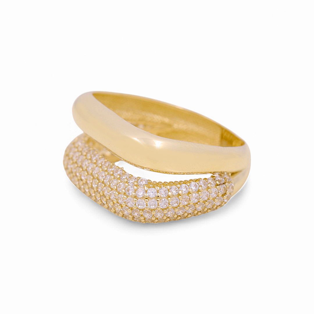 10K Yellow Gold Women's Fashion Ring with Cz / Size: 7.5 / Weight: 4 GR / P03R-3856