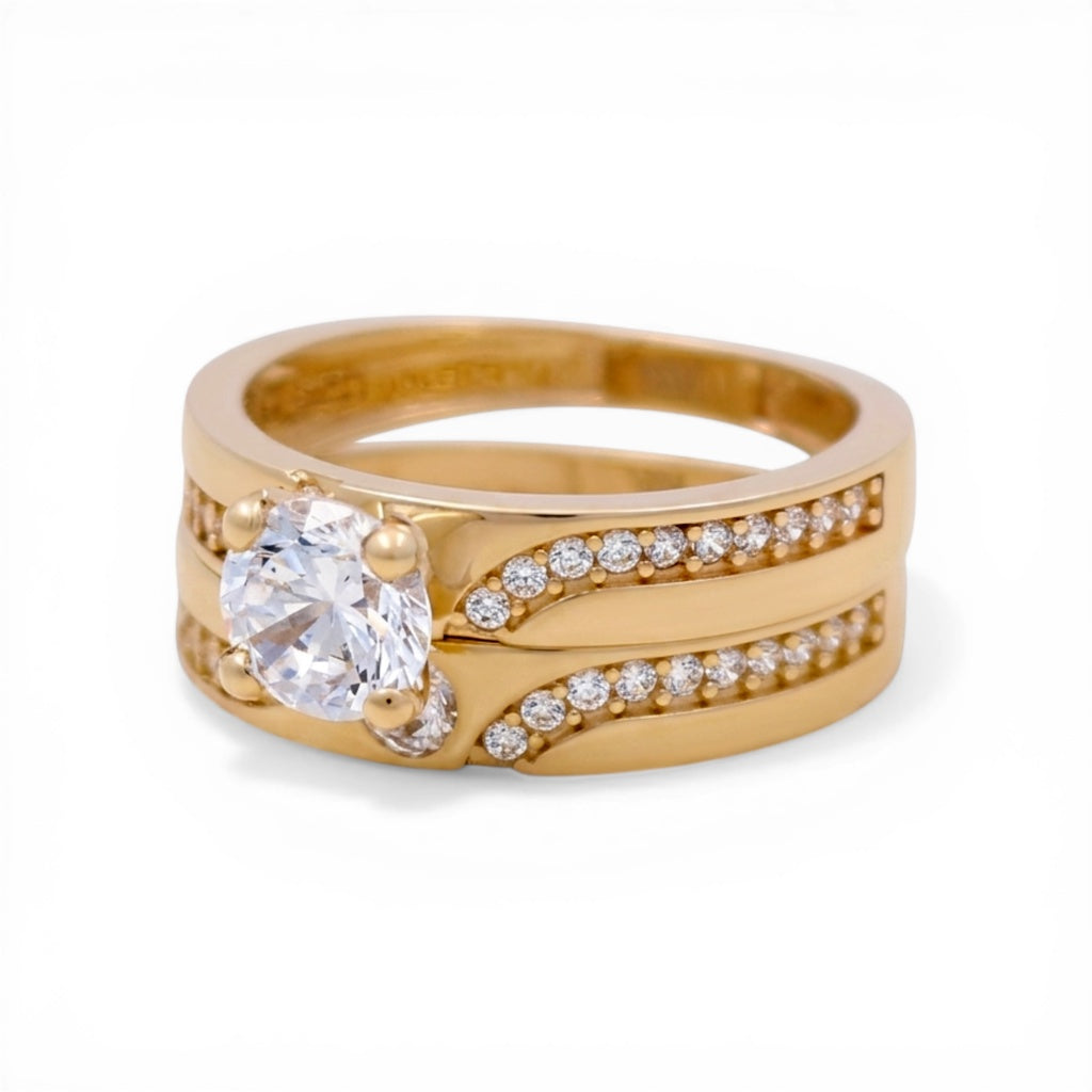 10K Yellow Gold Women’s Bridal Set / Stone: Cz / Size: 8 / Weight: 5.3 GR /CLBWR0BS-9