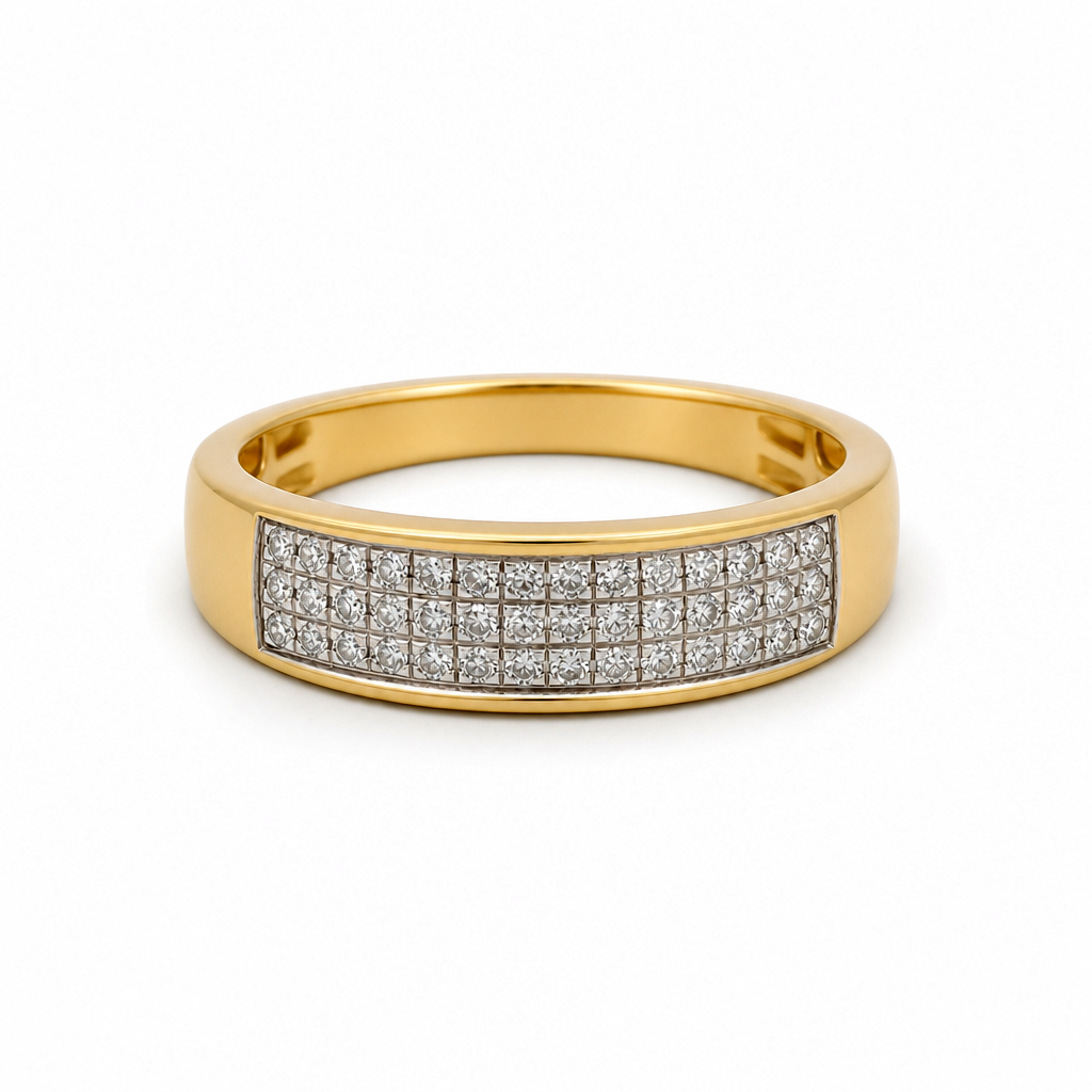14K Yellow Gold Diamond Trio Set / Size: 7 / 10