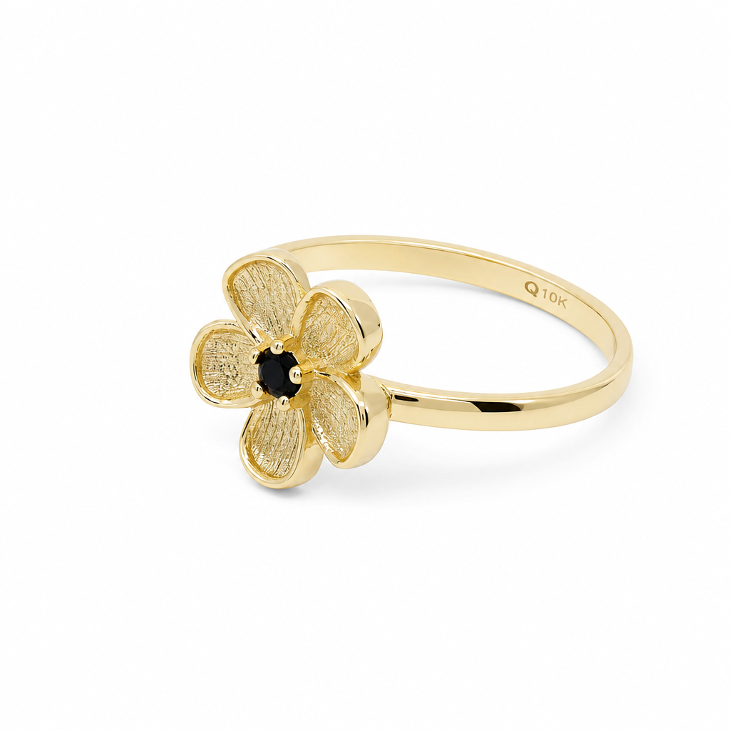 10K Yellow Gold Fashion Rose Women's Ring / Size: 8 / Weight: 1.7 GR / DQWR0FS-125