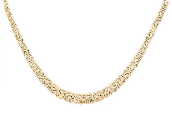 10K Yellow Gold Women's Byzantine Link Women's Necklace / Size: 17" / Weight: 15.7 GR / P10S-62