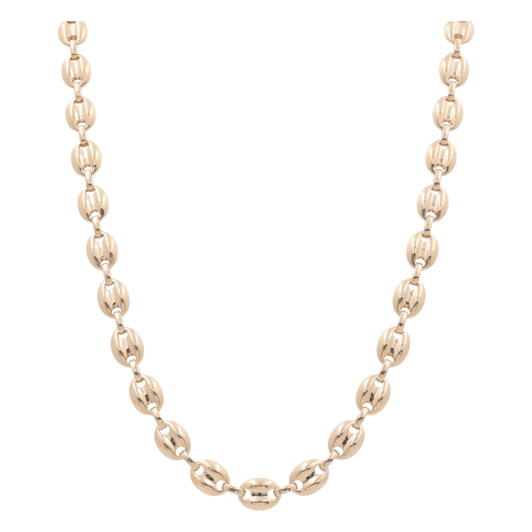 14K Yellow Gold GG Link Chain / CZ / Size: 24” 10.5mm / Weight: 39.5 GR / COCH4GG10.5-24